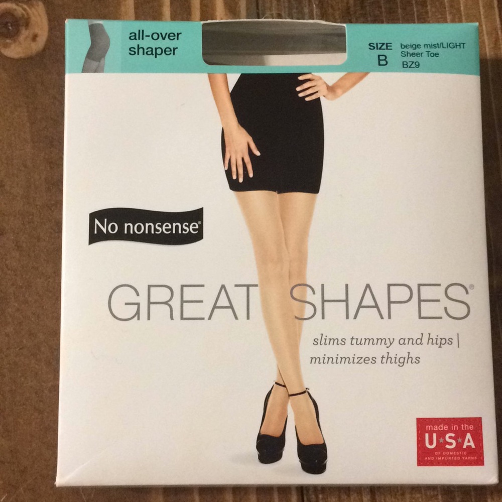 NIB No Nonsense All-Over Shaper Pantyhose Size B